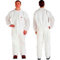 3M Disposable Coverall, 3X, White, Laminate, Two-way Zipper 7000088922